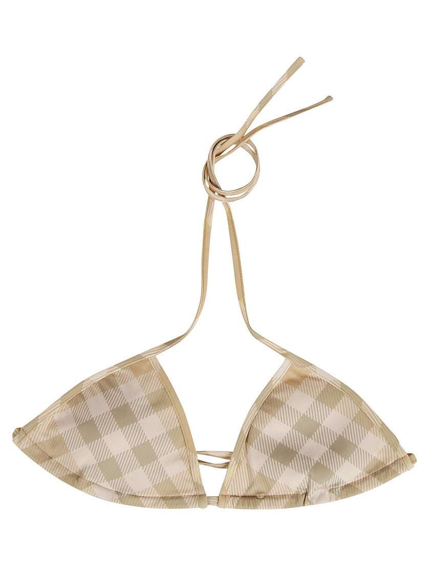 Checkered Triangle Bikini Top