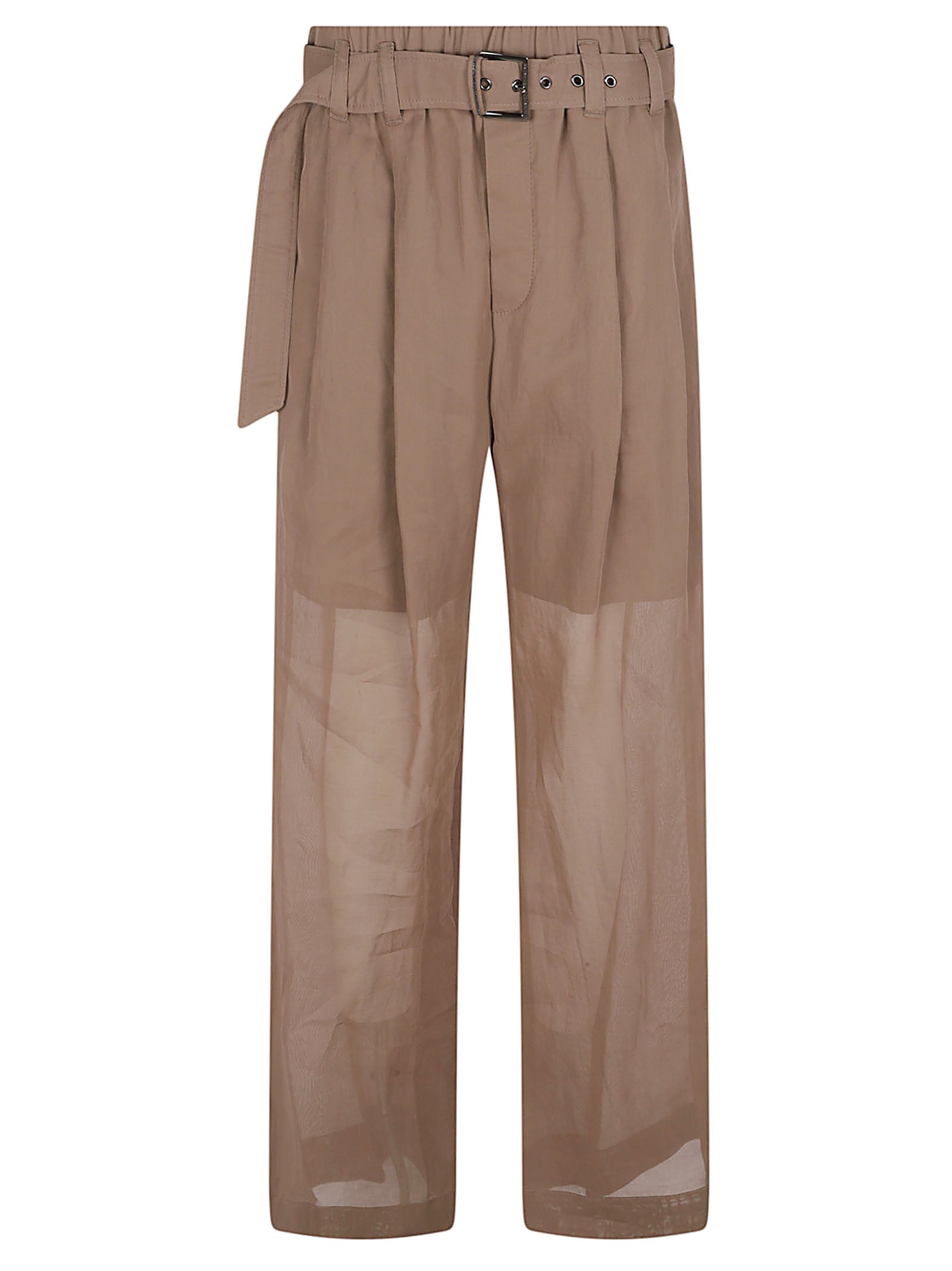 High-Waisted Brown Trousers