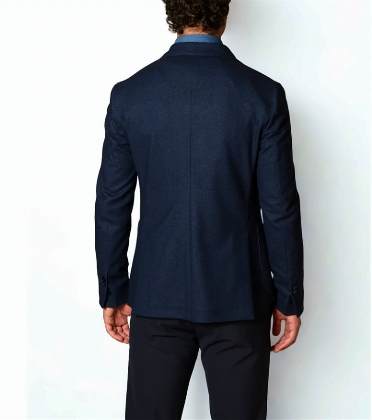 Tailored Blue Single-Breasted Jacket