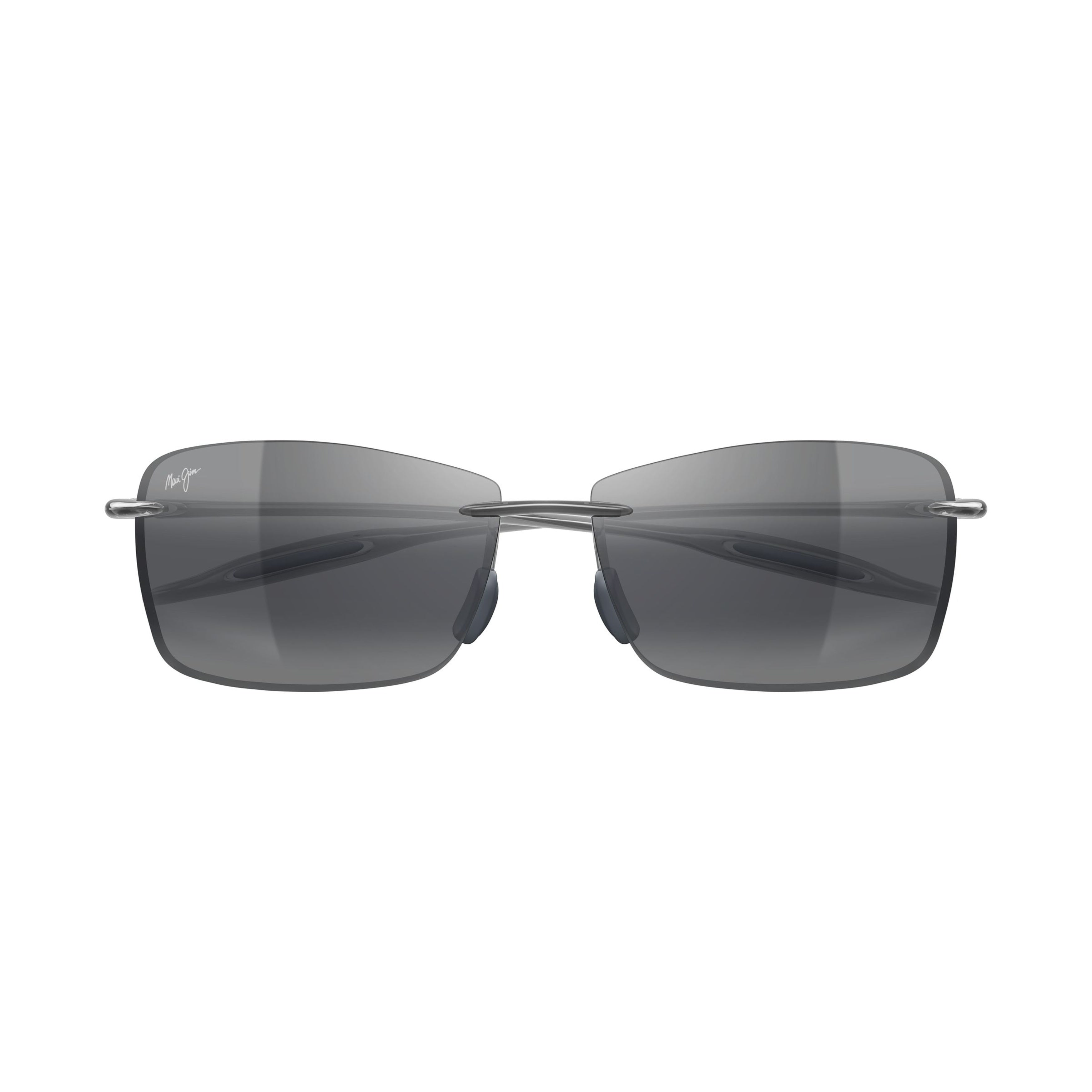 Lighthouse Rimless Sunglasses with Rectangular Dark-Tinted Lenses