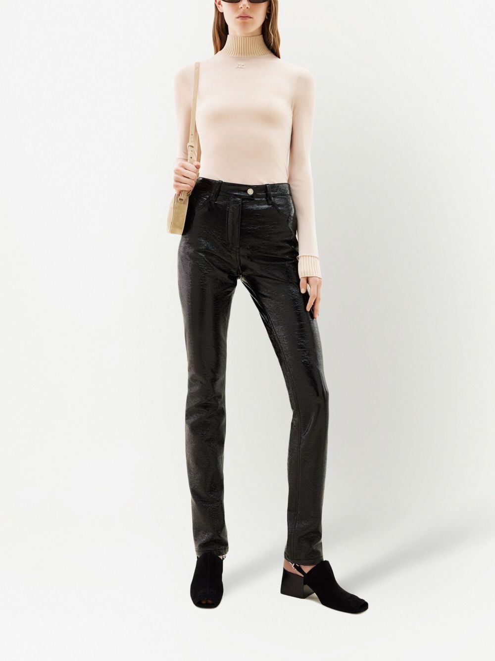 Black Stretch Cotton Trousers