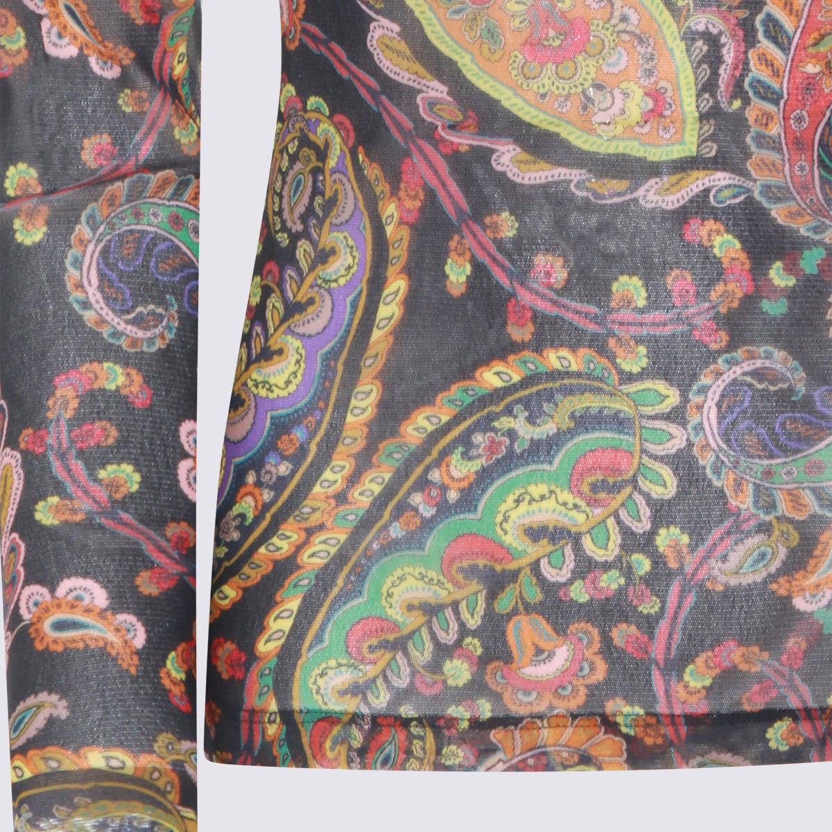 Multicolor Printed Long-Sleeve Top