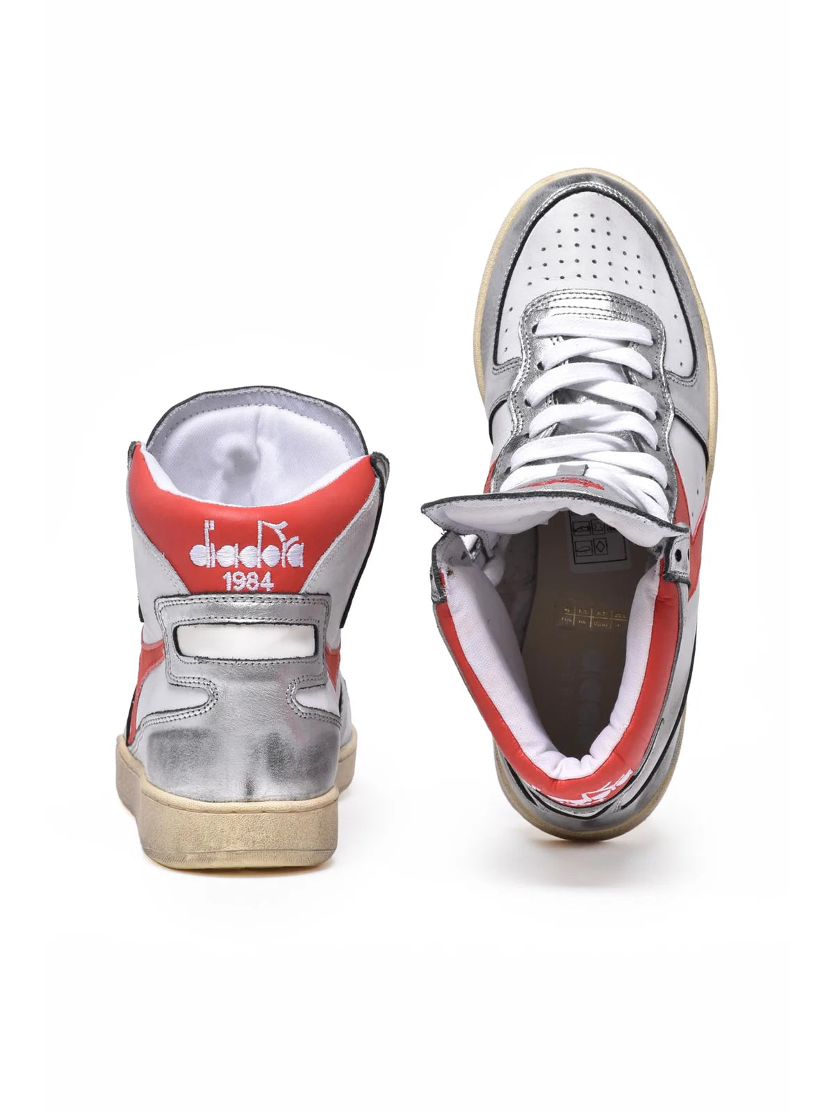 Indigo Leather Basket Sneakers