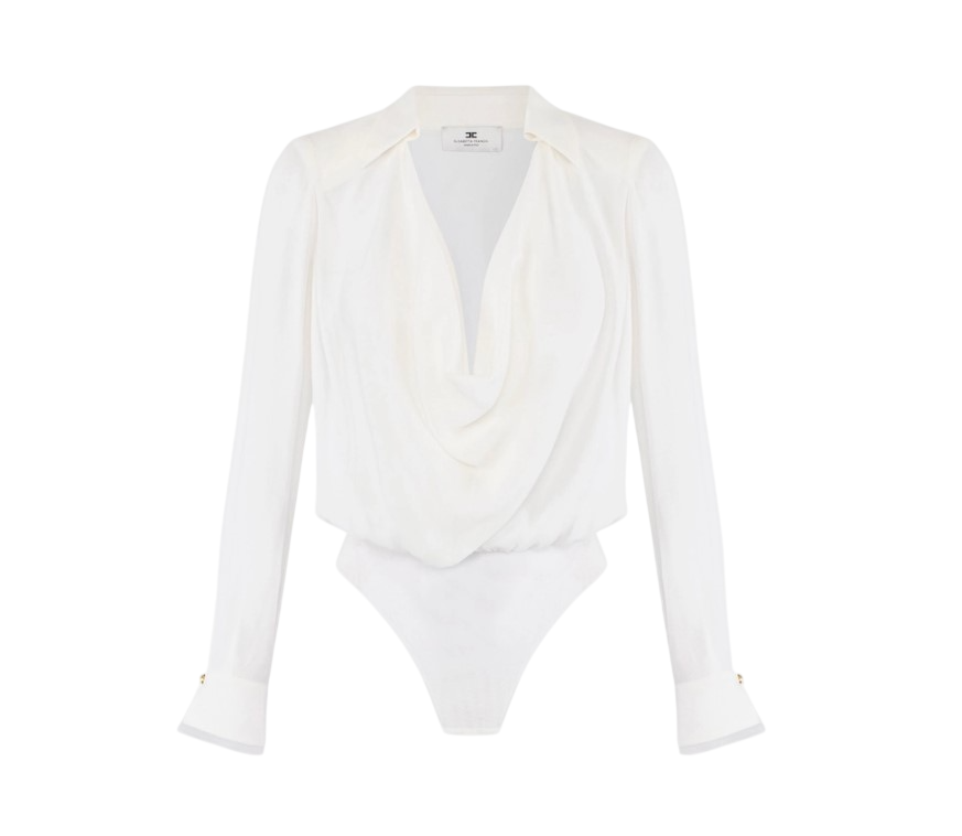 Viscose Georgette Long Sleeve Bodysuit