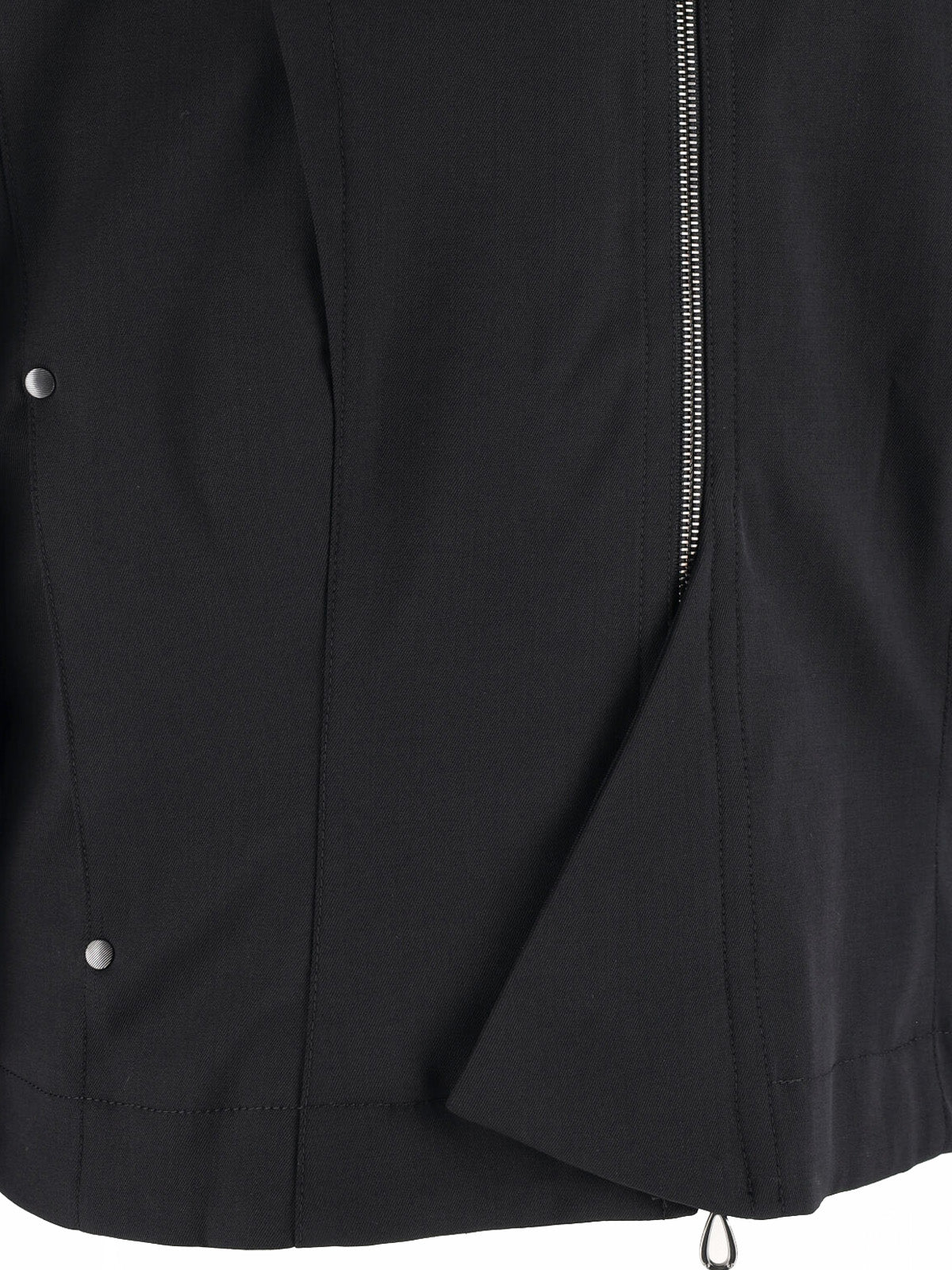 Black Structured Shoulder Cropped Jacket