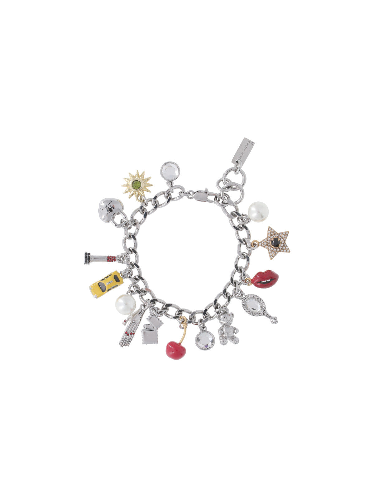 Silver Trinket Charm Brass Link Bracelet