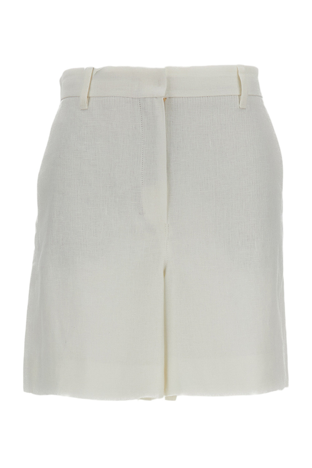 High-Waisted Linen Shorts with Tailored Fit