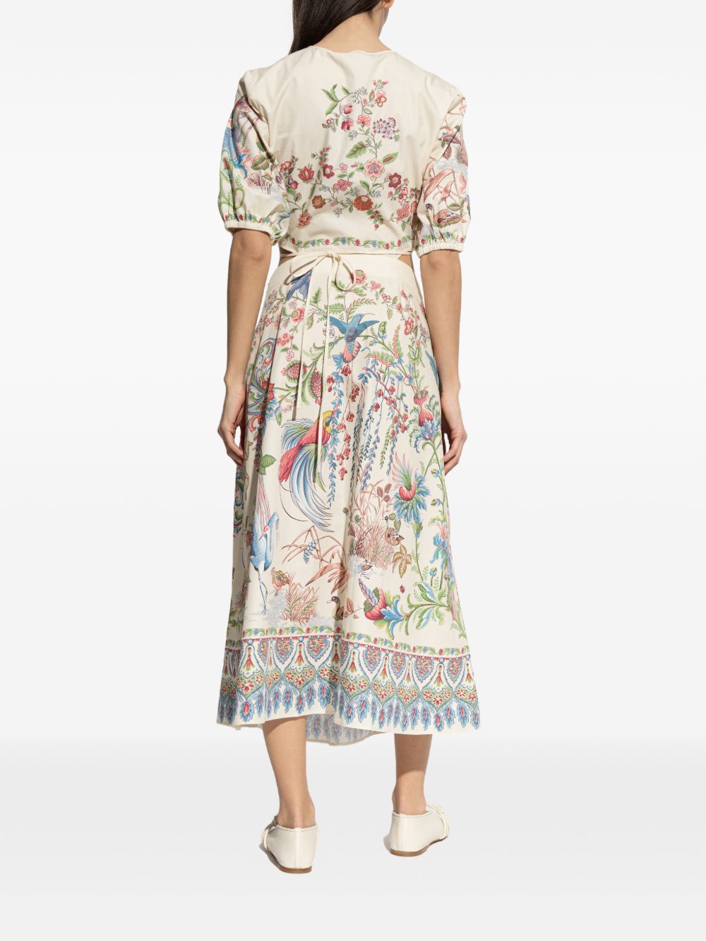 Front Button Midi Dress with Floral Print