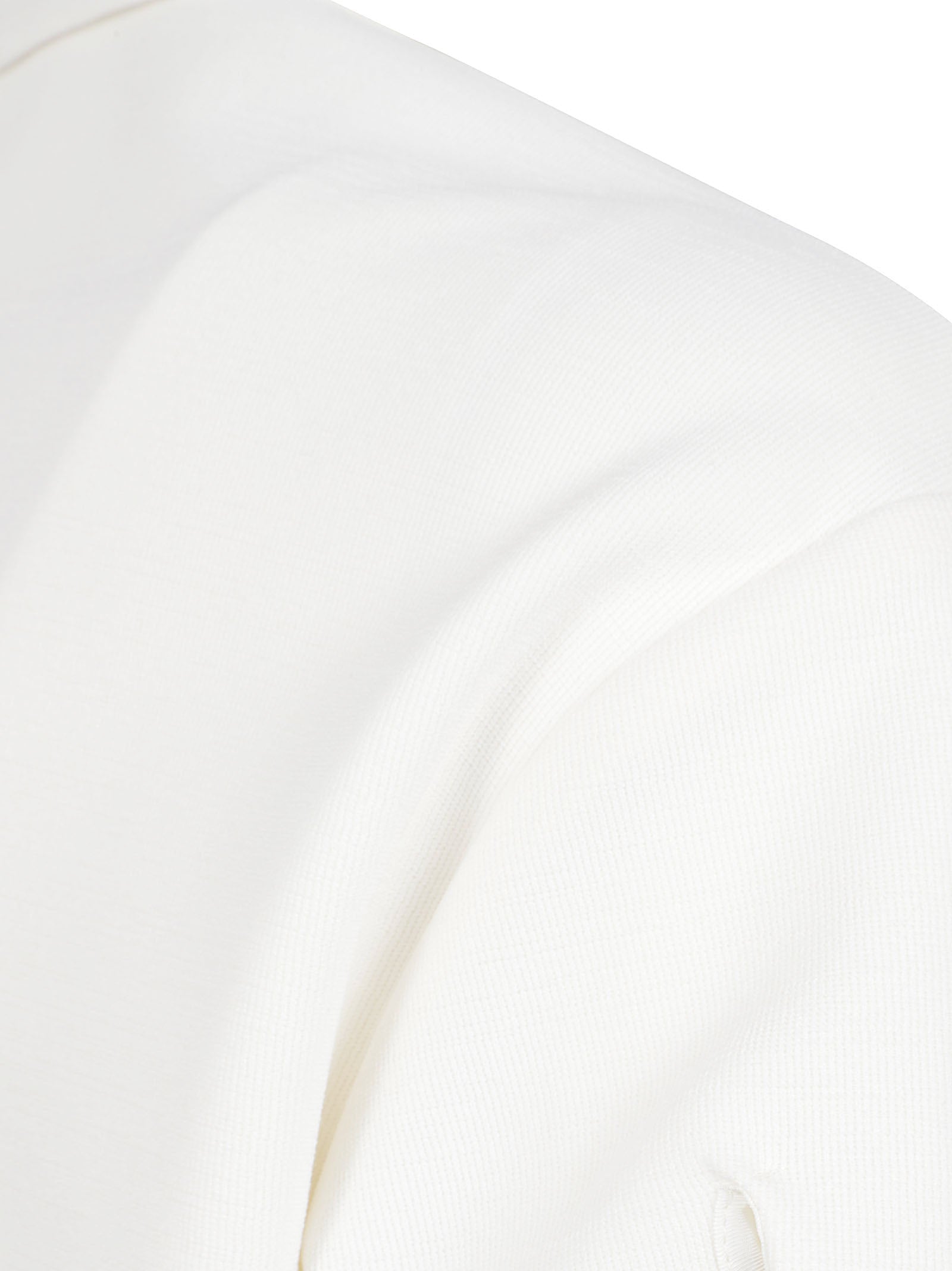 Compact White Cotton Jersey Polo with Embroidered Monogram