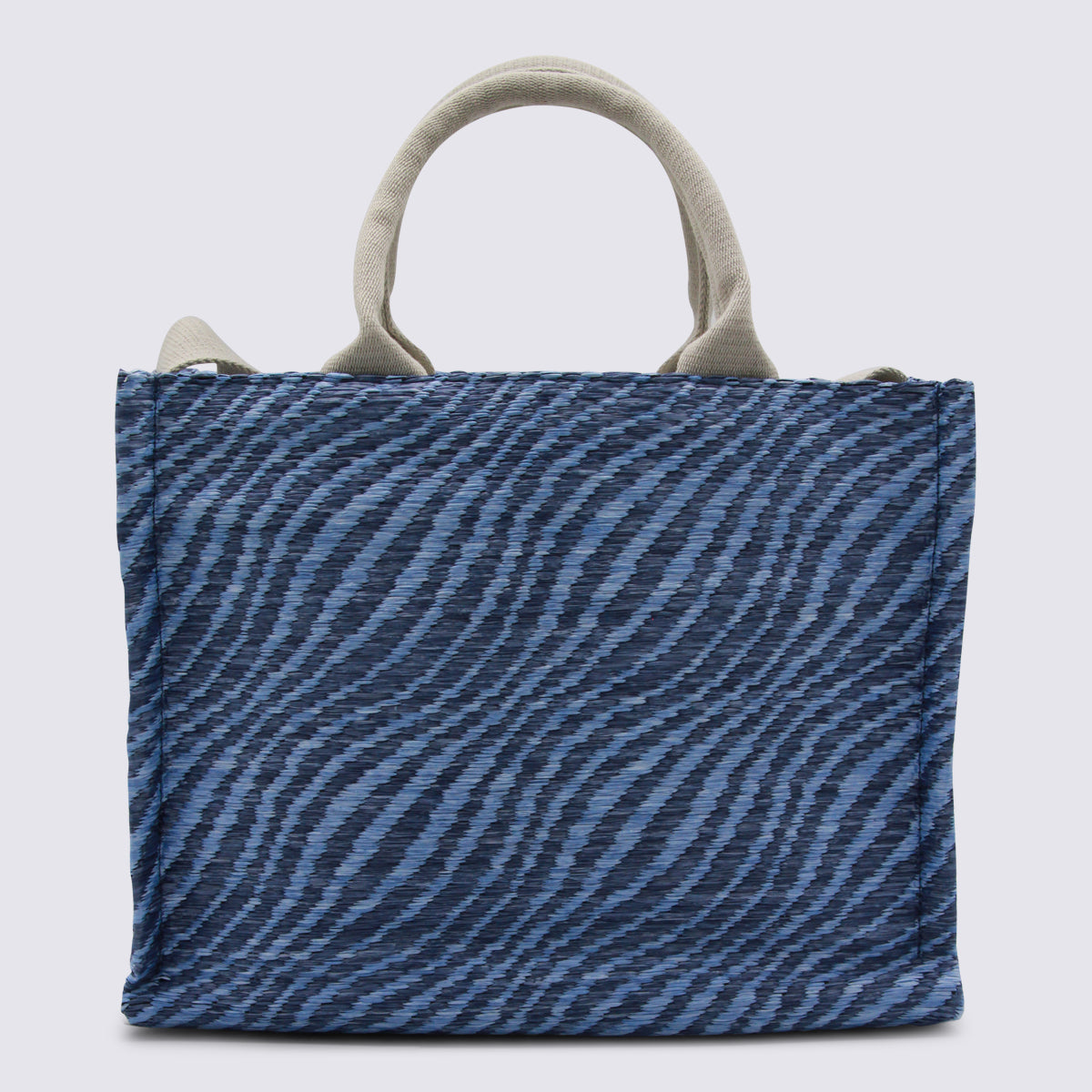 Blue Patterned Tote Bag
