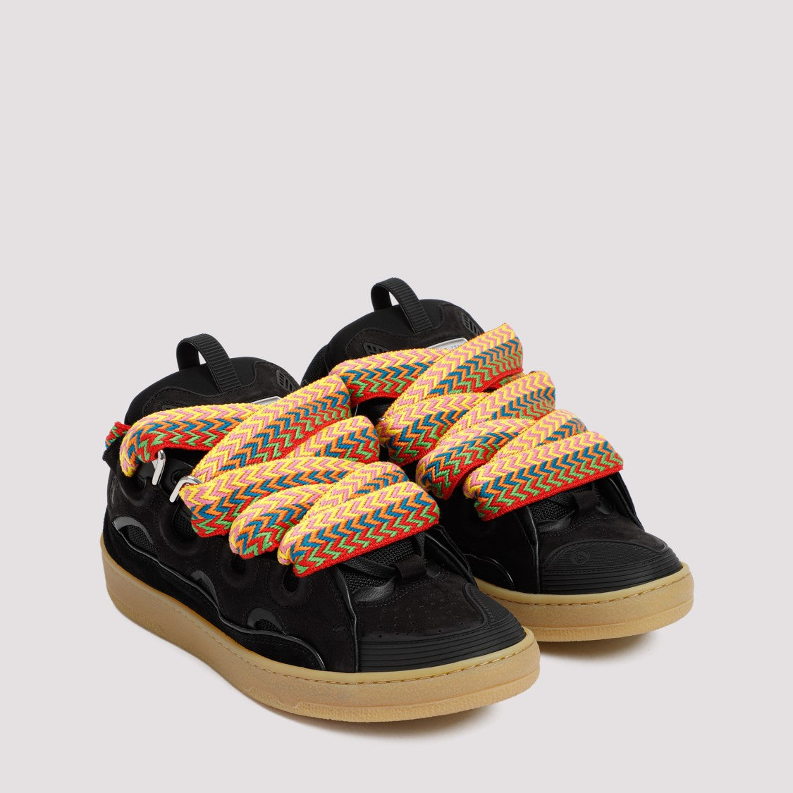 Black Suede Calf Leather Sneakers