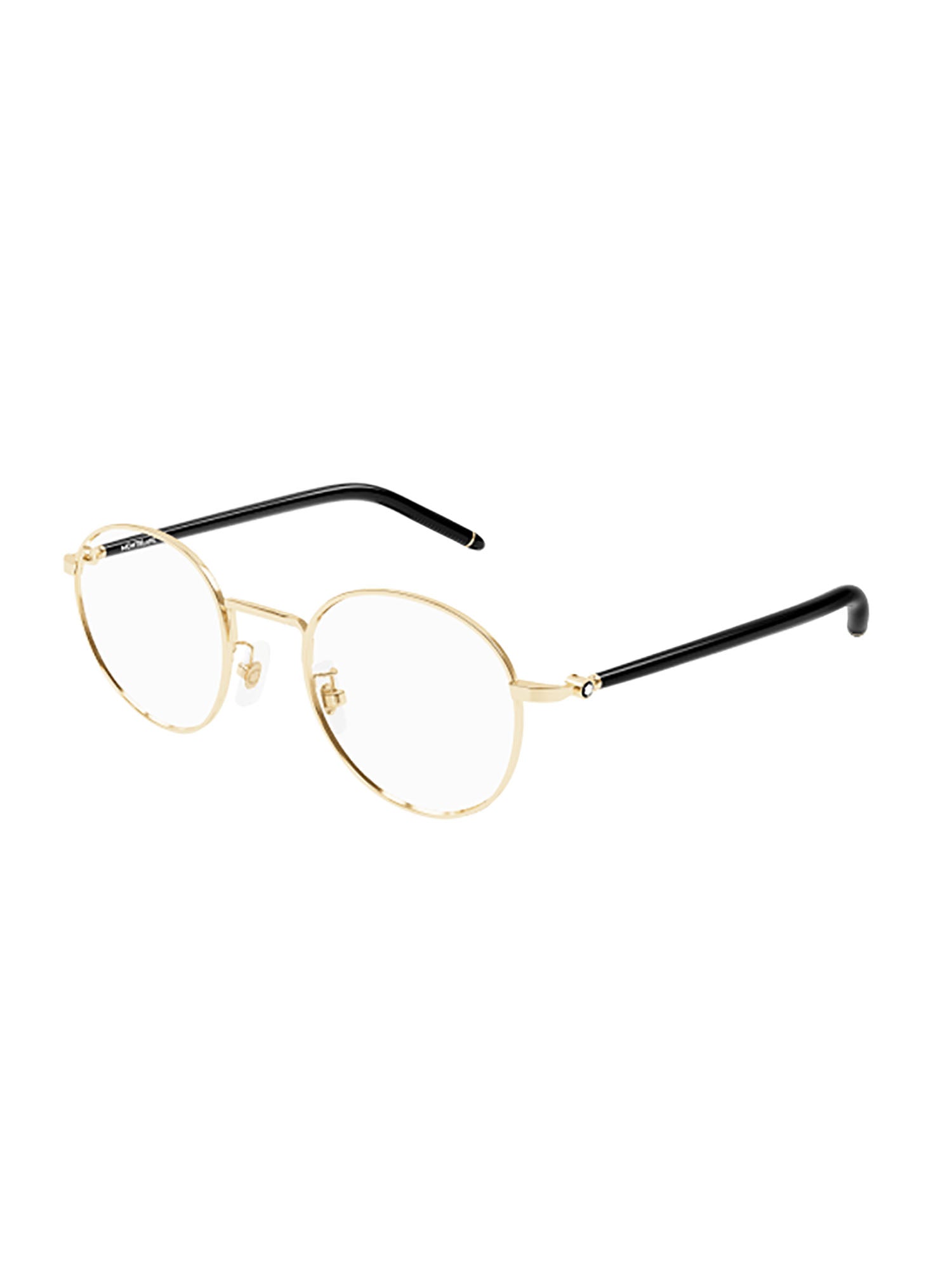 Sleek Gold Metal Optical Frame with Adjustable Nose Pads