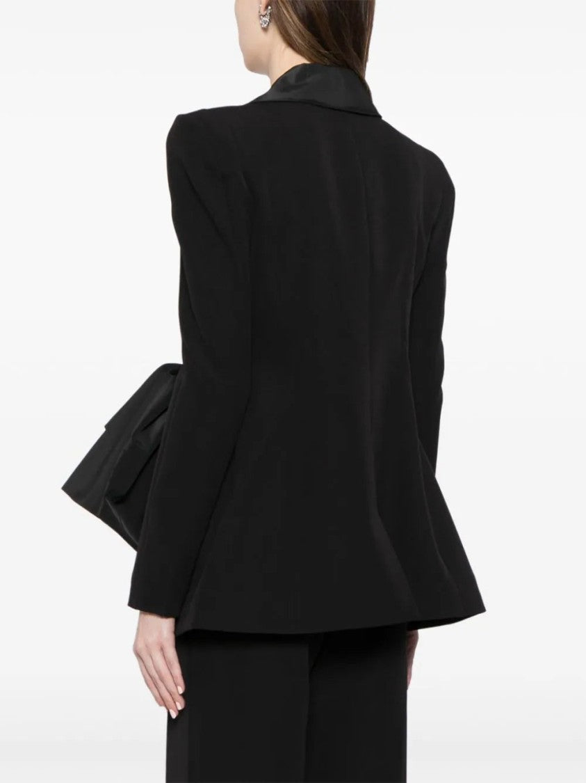 Crepe Tailored Jacket With Taffeta Collar