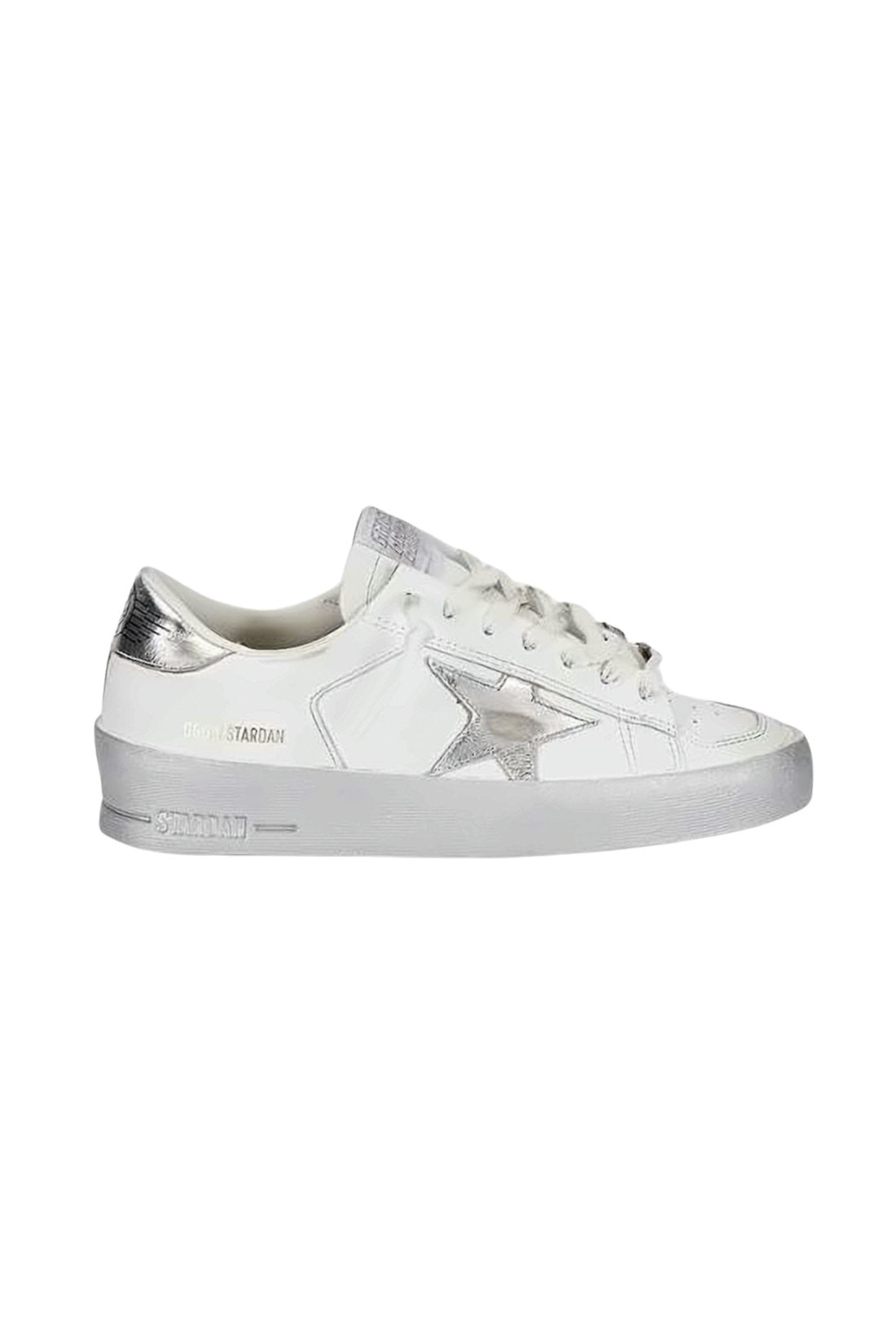 Low-Top Sneakers with Metallic Silver Star