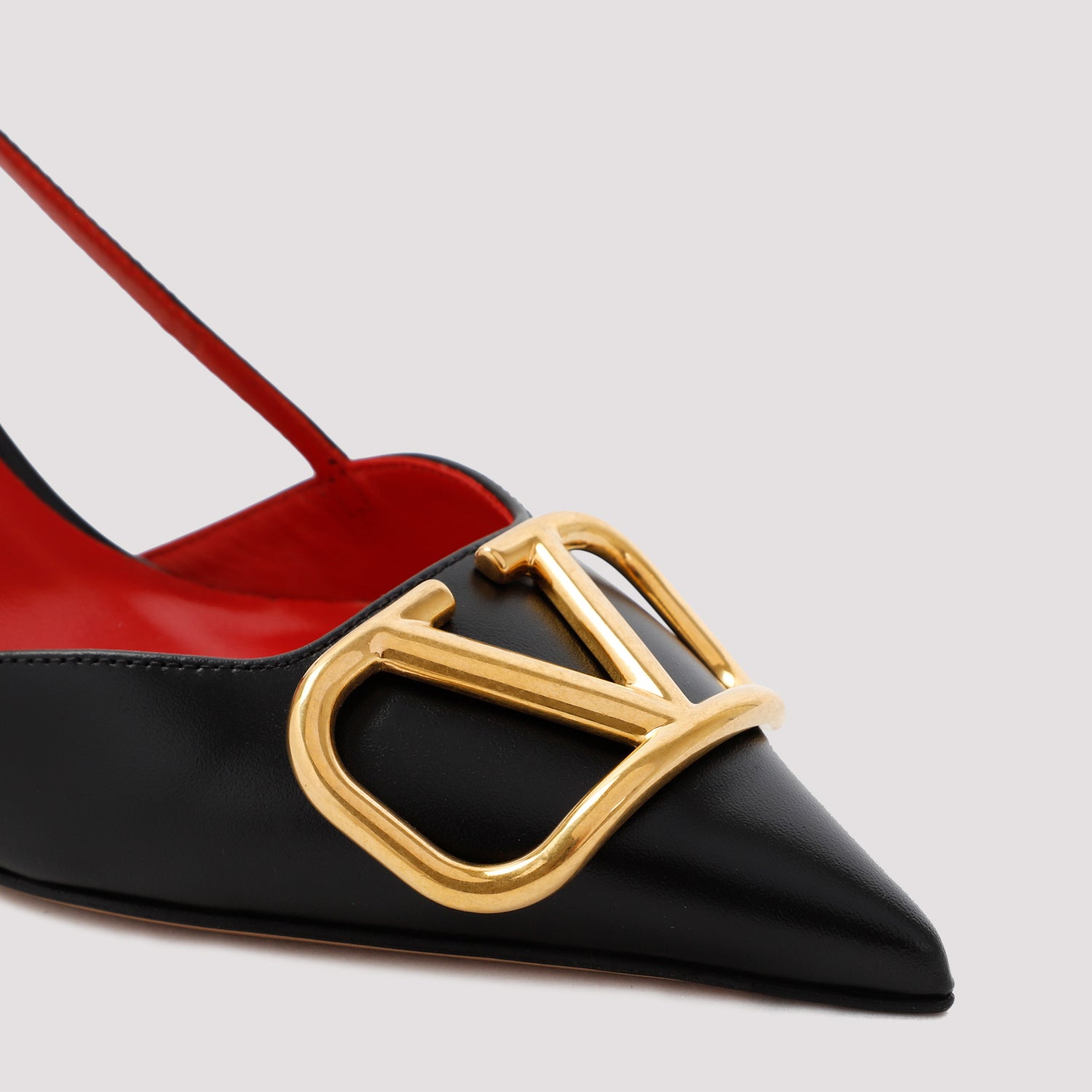 Slingback Mules in Black Leather