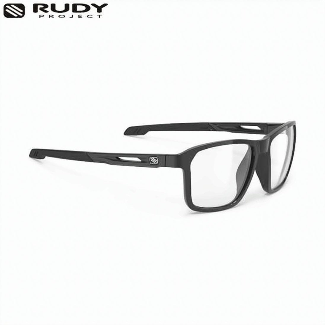 Matte Black Dom Eyeglasses With Rectangular Frame And Logo Accents