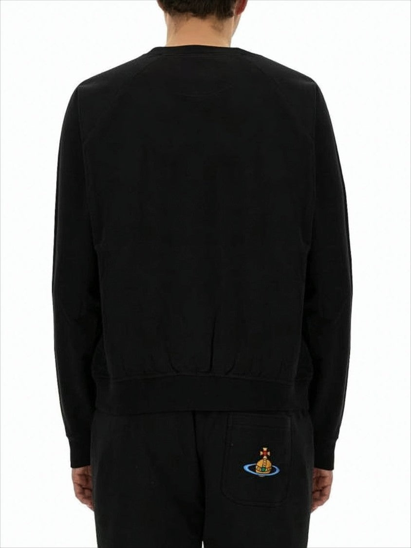 Long-Sleeve Cotton Top with Embroidered Emblem