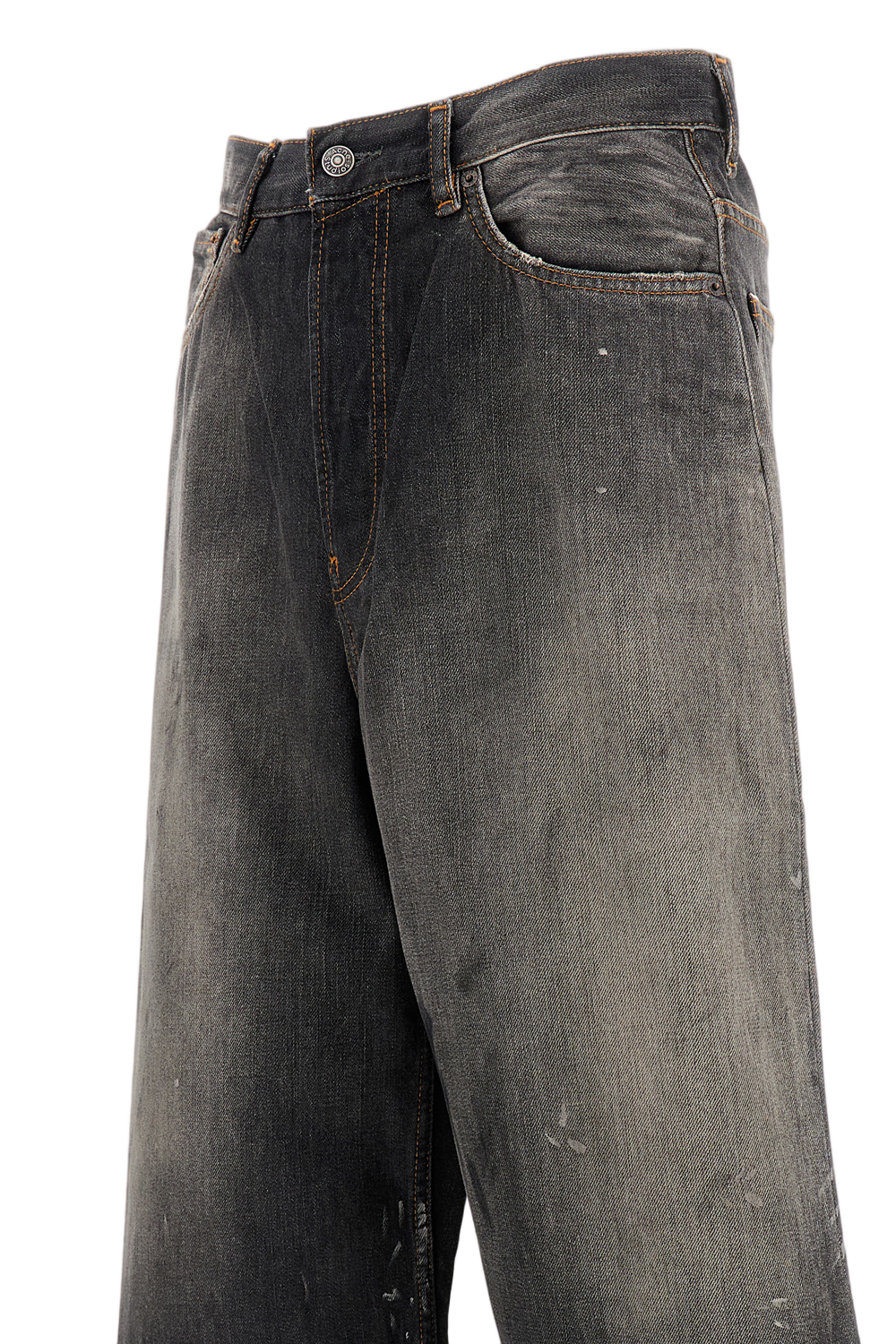 Distressed Loose Fit Denim Bermuda Shorts