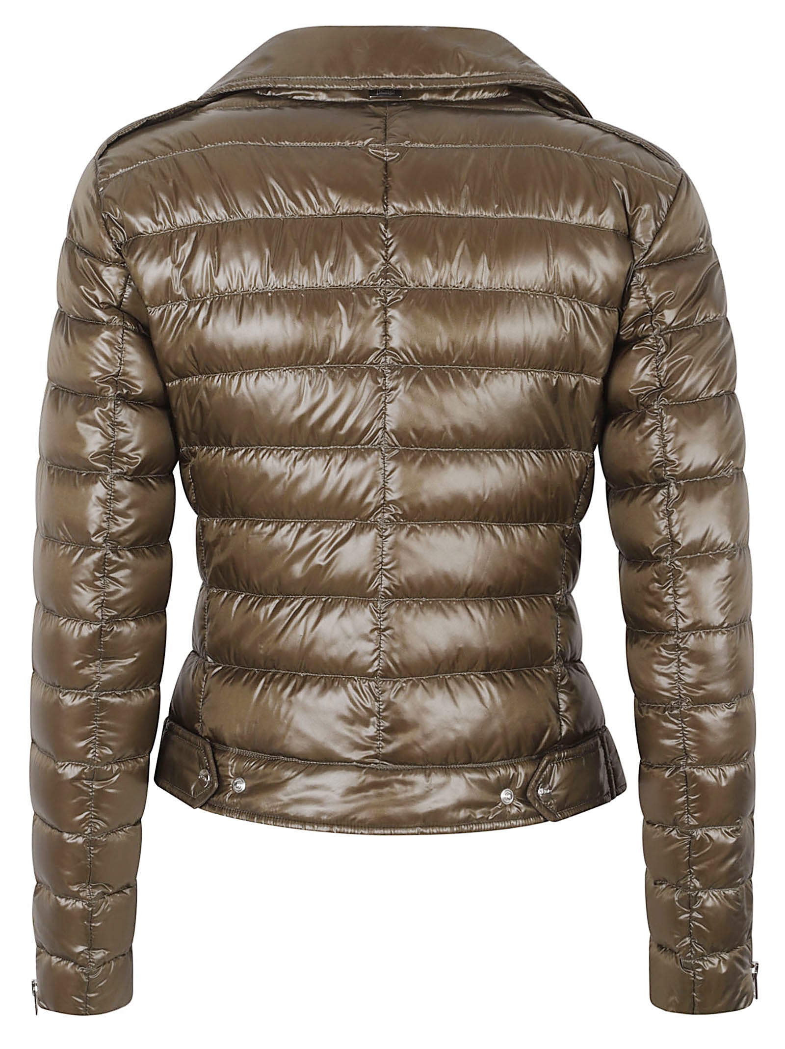 Shiny Quilted Biker Jacket