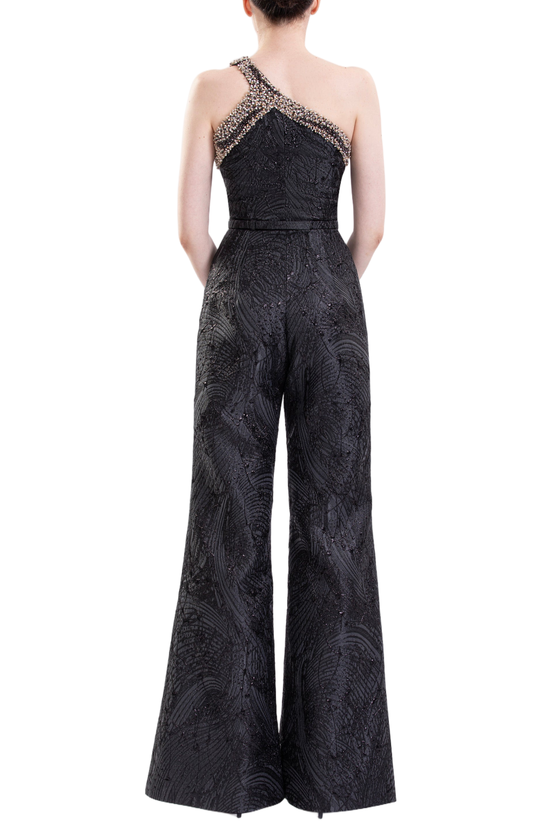 Jumpsuit With Embellished Neckline