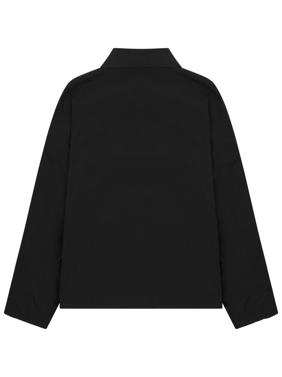 Logo-Patch Black Casual Jacket