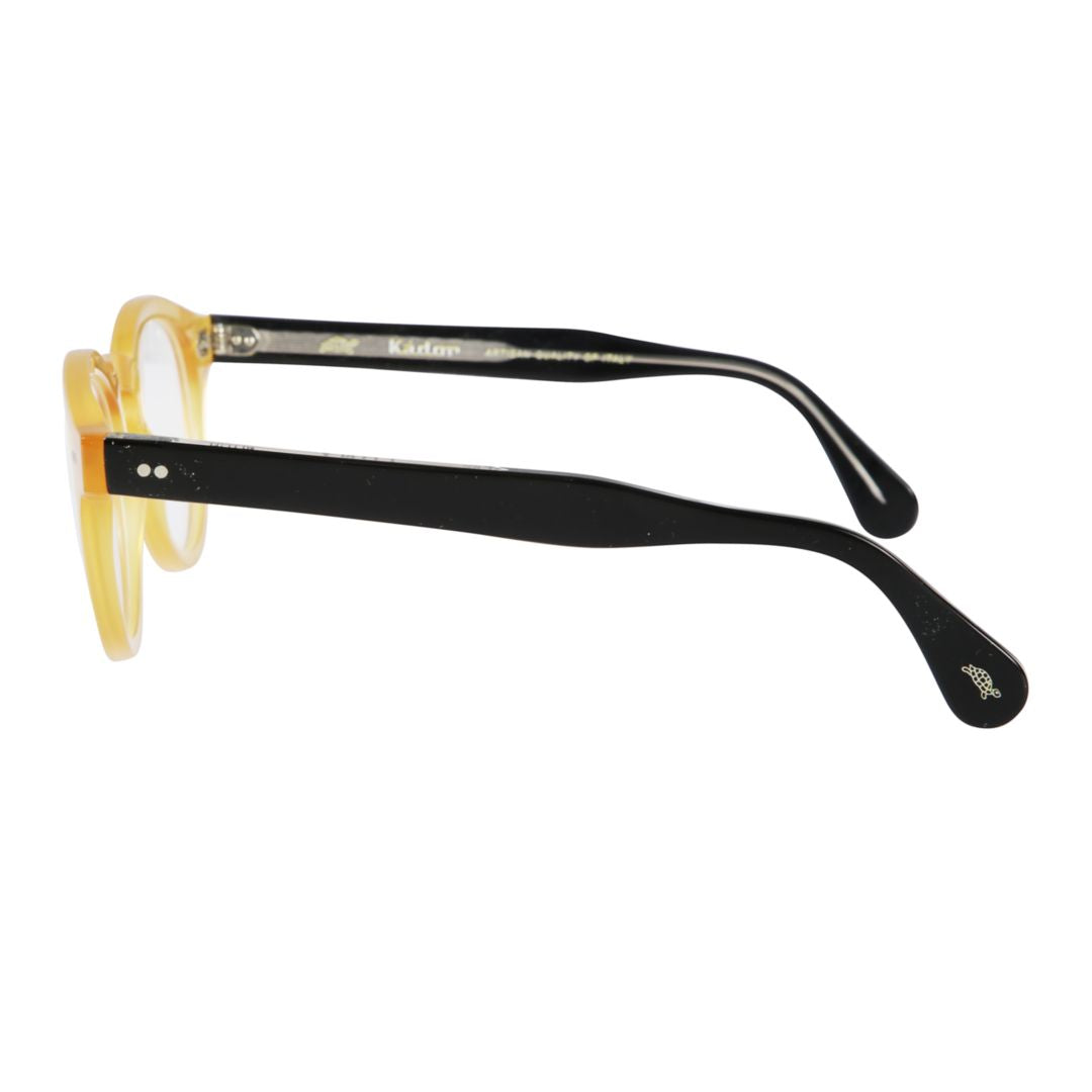 Tony Round Frame Two-Tone Eyeglasses with Vintage Inspiration