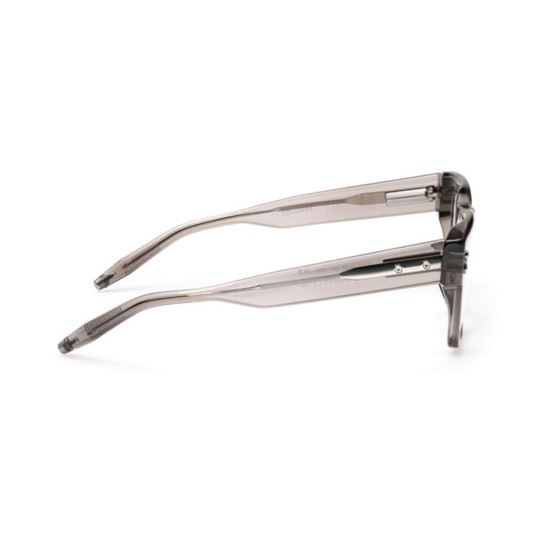 Columba Translucent Grey Rectangular Eyeglasses with Thick Temples