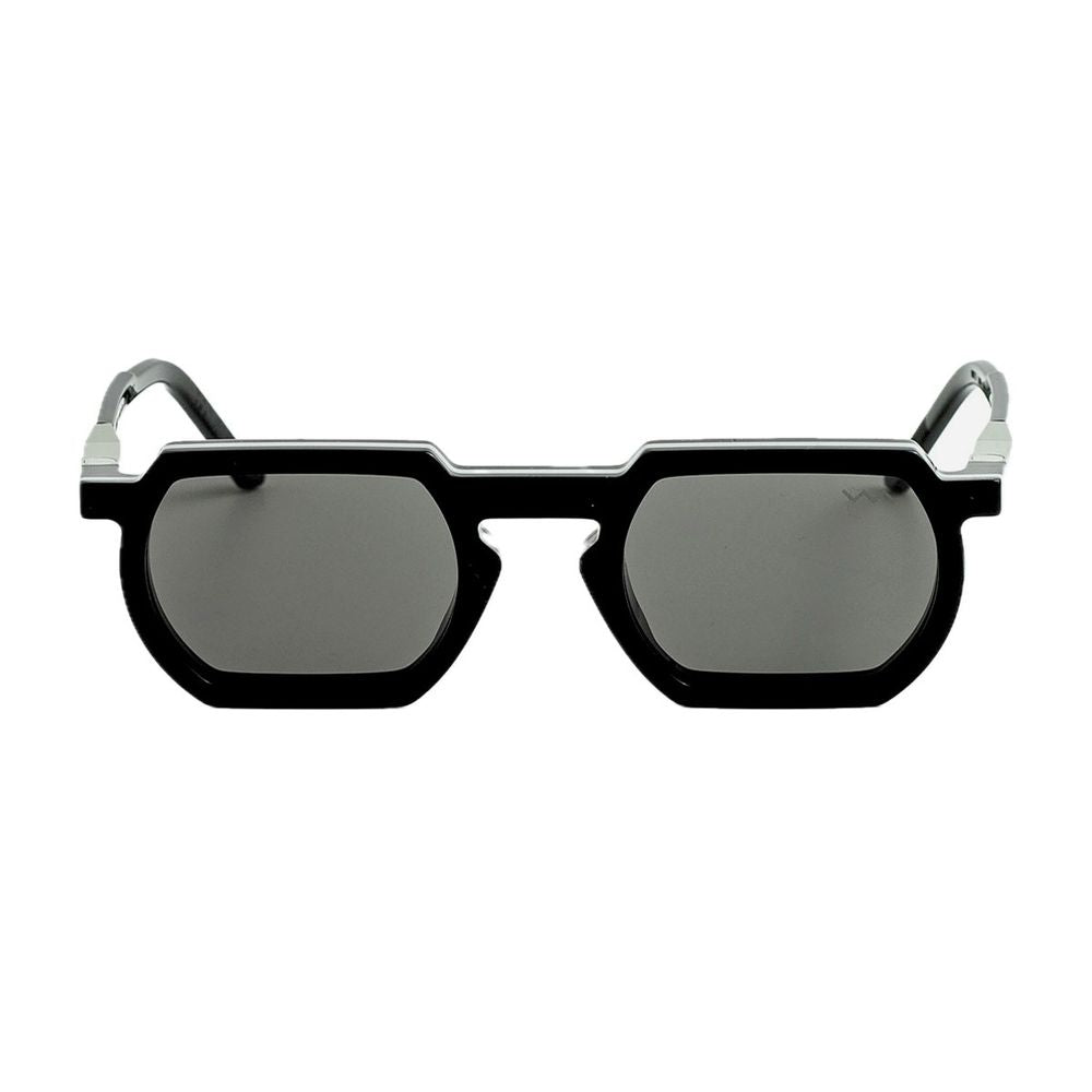 Wl0033 White Label Squared Geometric Black Bio-Acetate Sunglasses