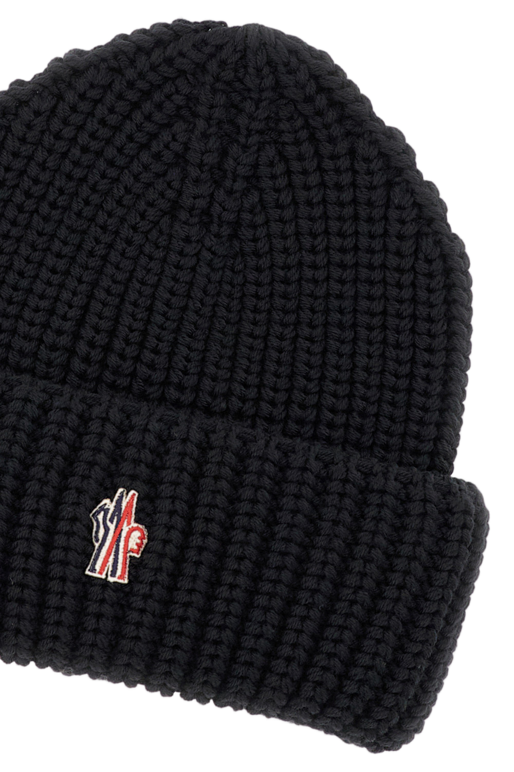 Knitted Wool Hat with Braided Pattern