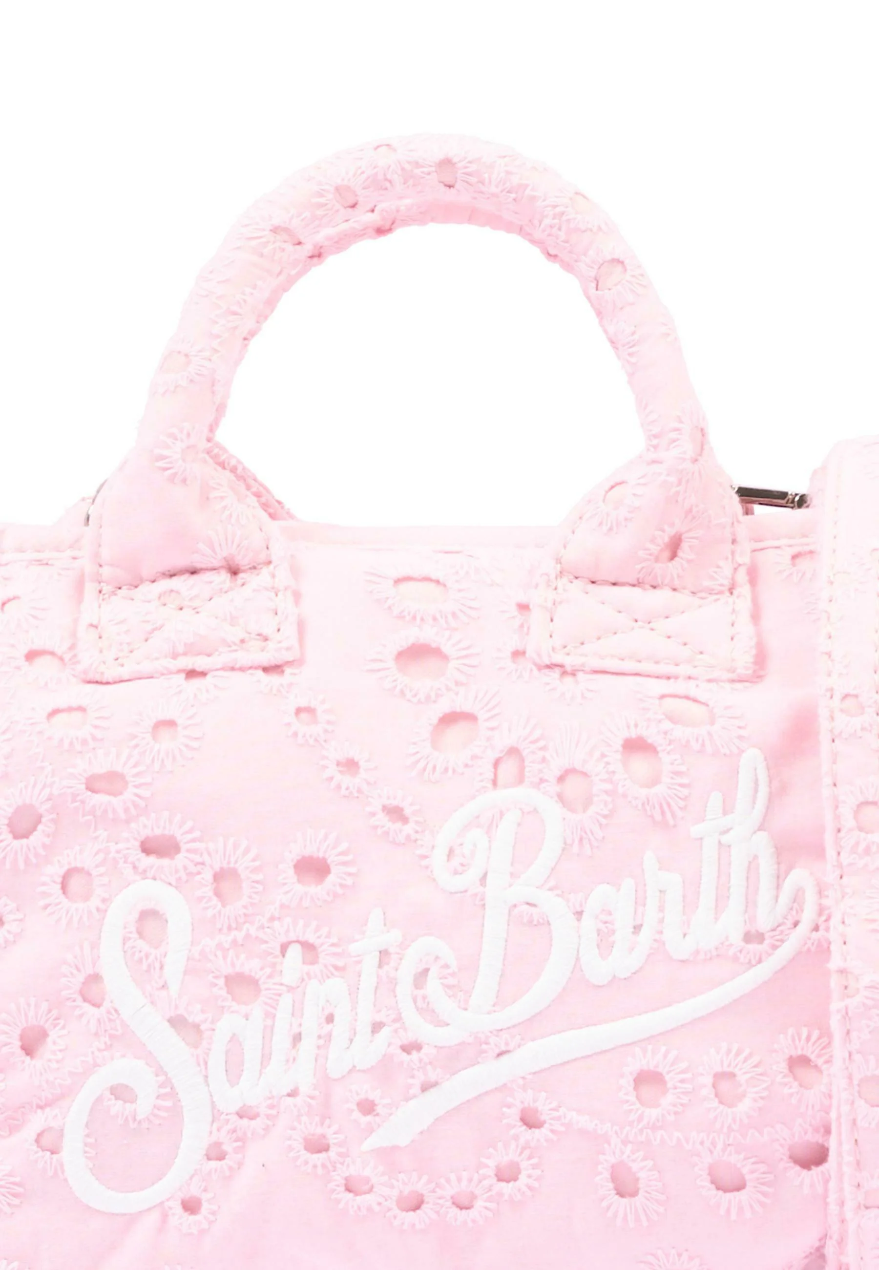 Delicate Eyelet Handbag with Ruffled Edges