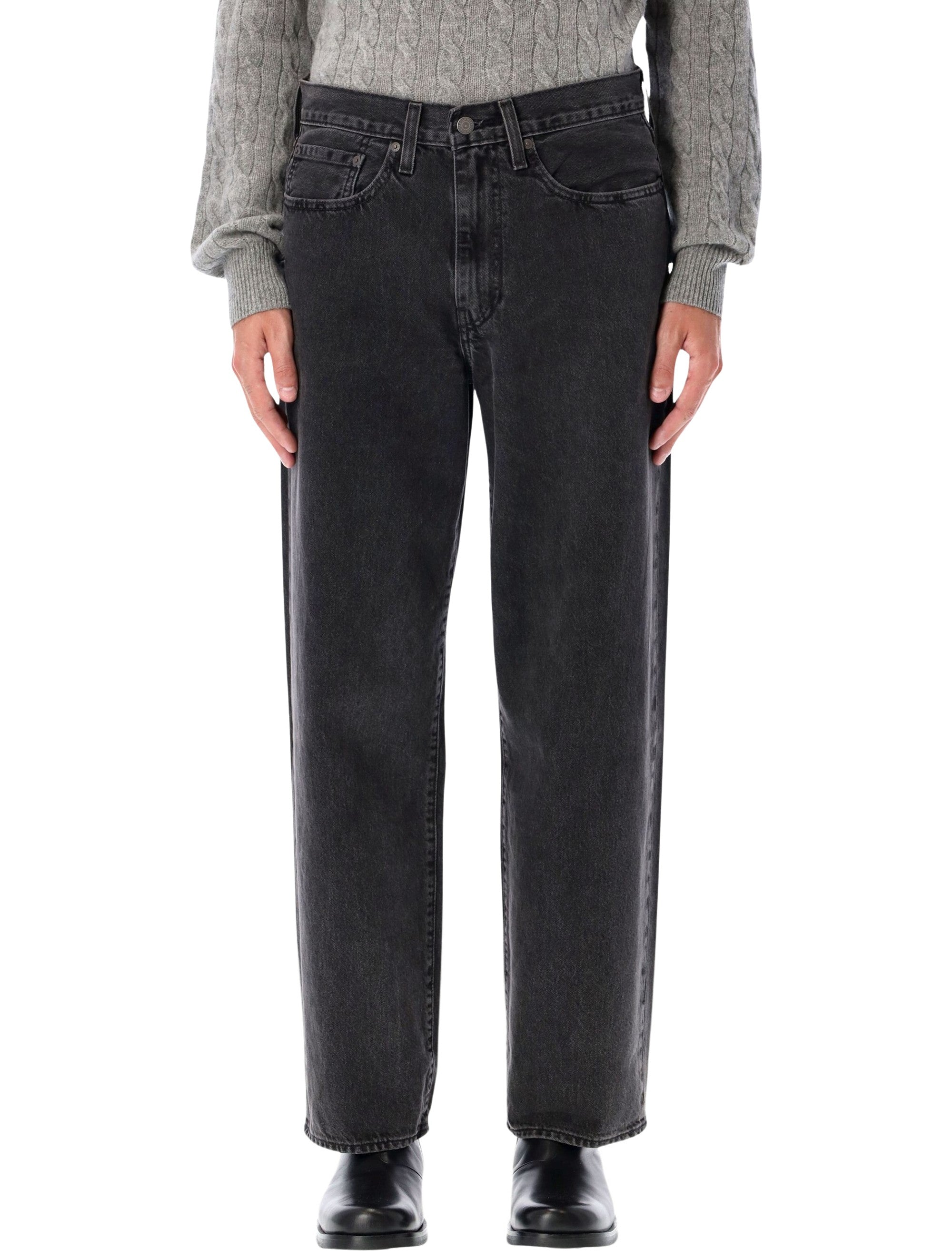 Washed Black Baggy Denim Jeans