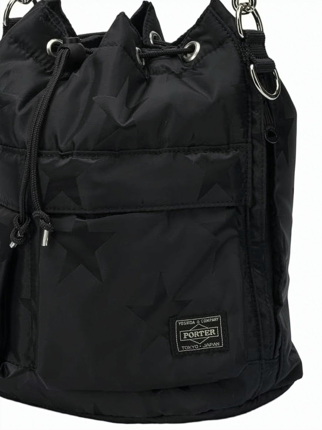 Two-Way Nylon Tote Bag With Drawstring Closure And Padded Handle