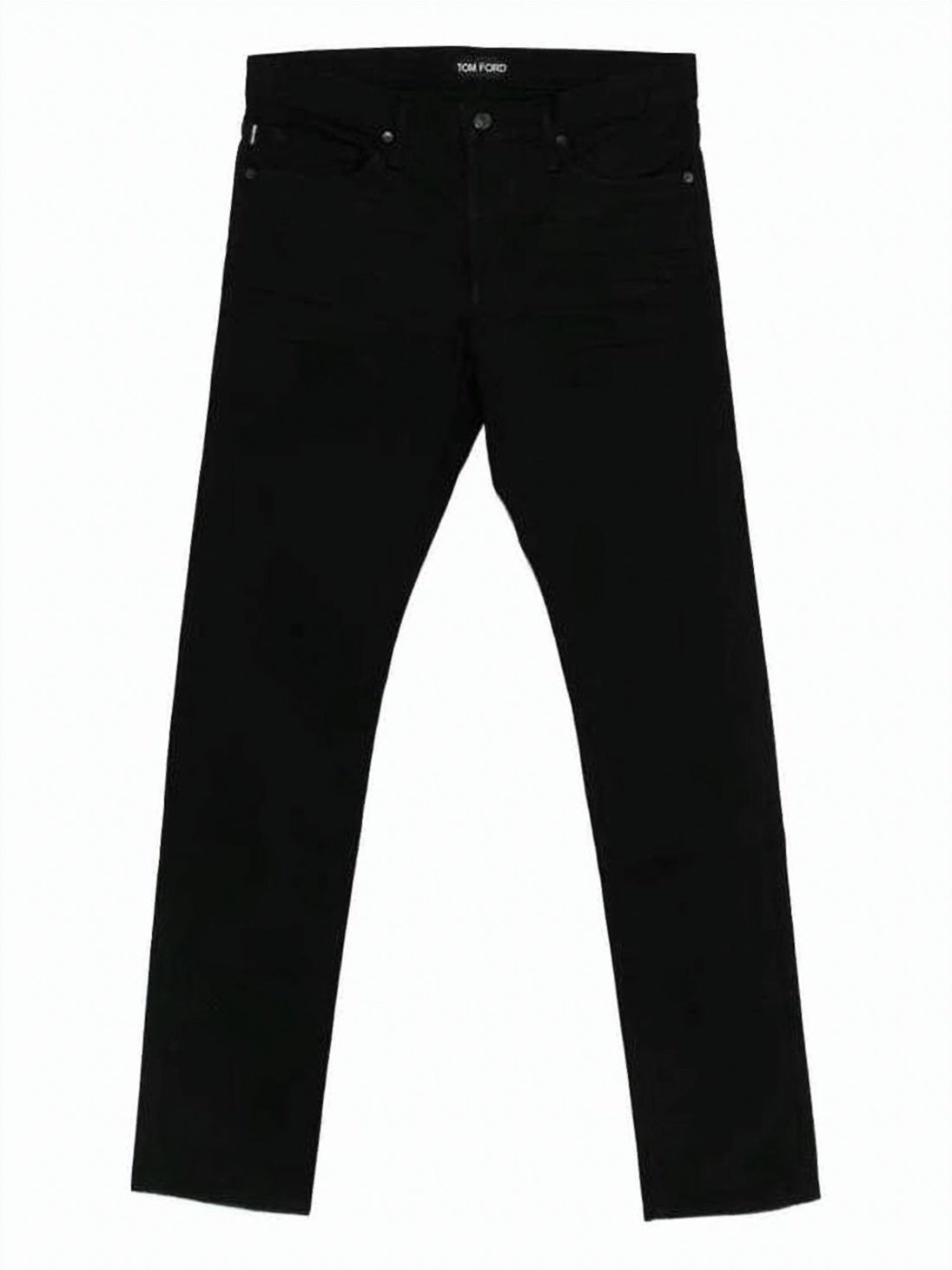 Slim Fit Black Denim Pants with Classic Five-Pocket Design