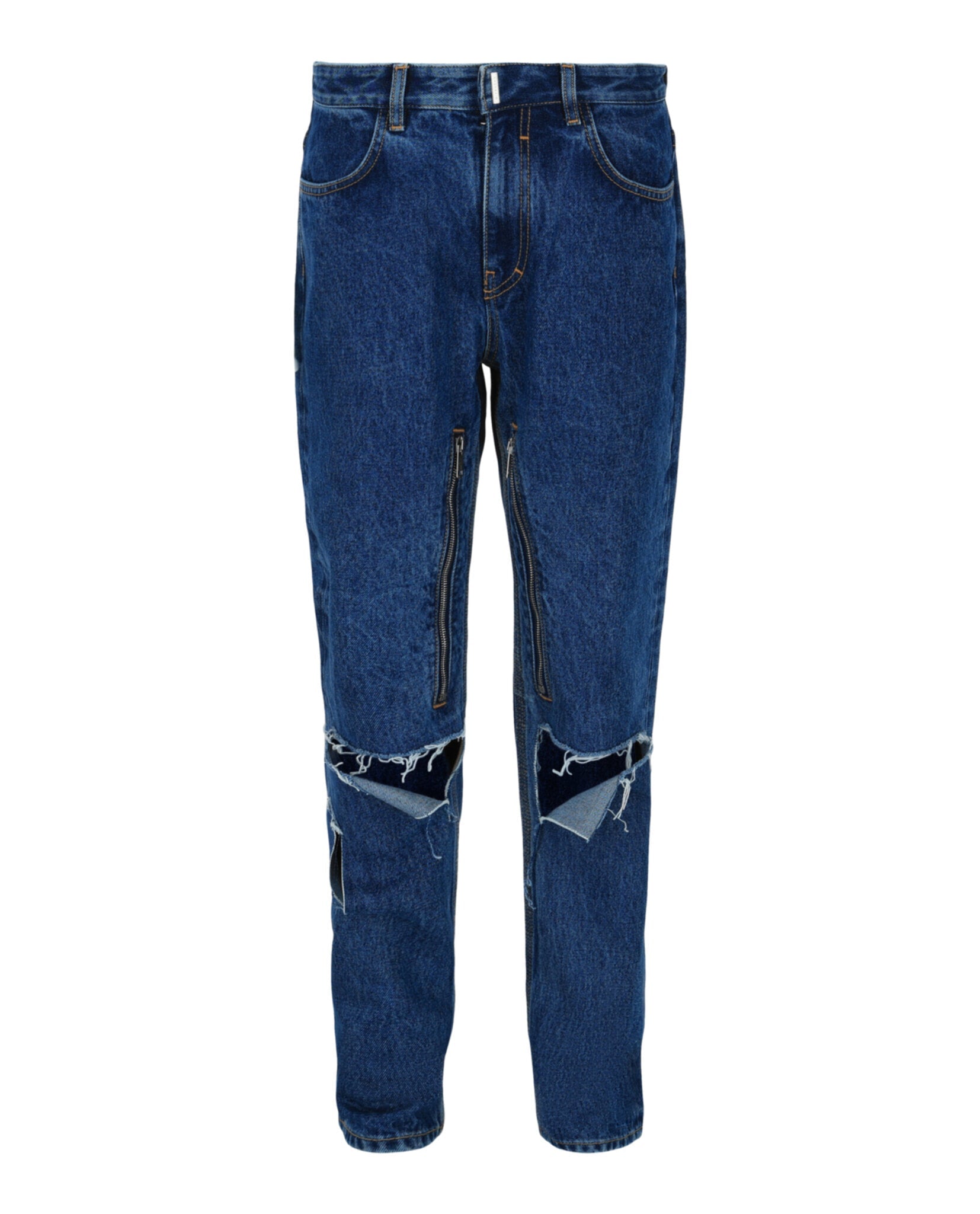 Distressed Straight Fit Jeans
