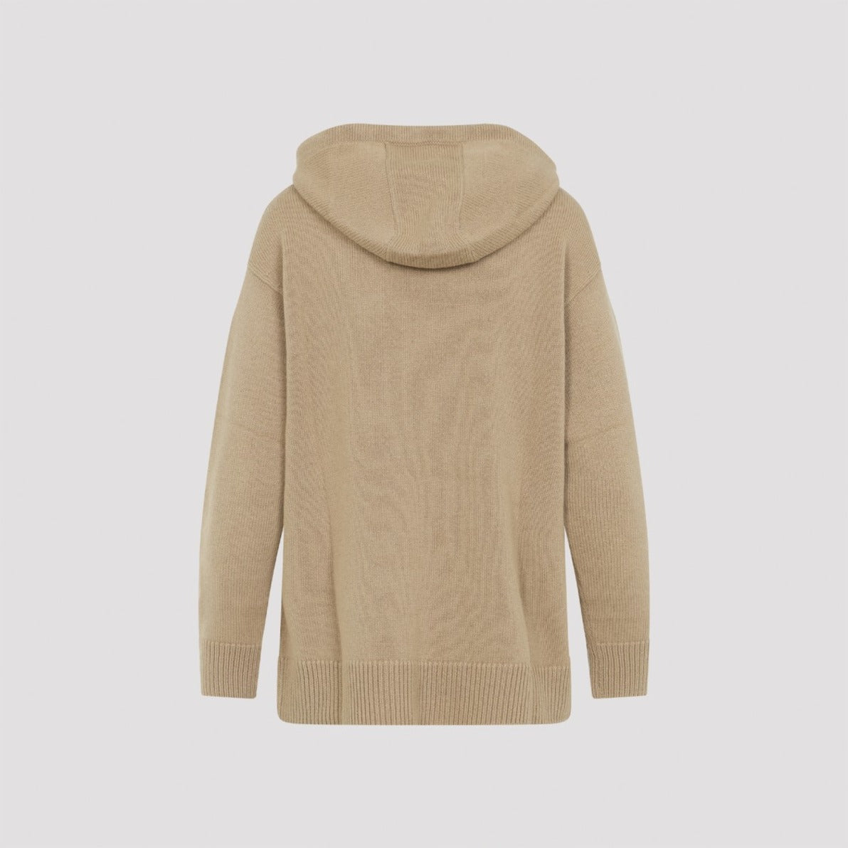 Relaxed Fit Knit Sweater With Hood