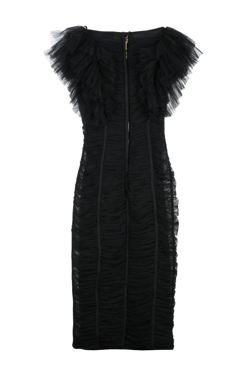 Longuette Tulle Dress - Black