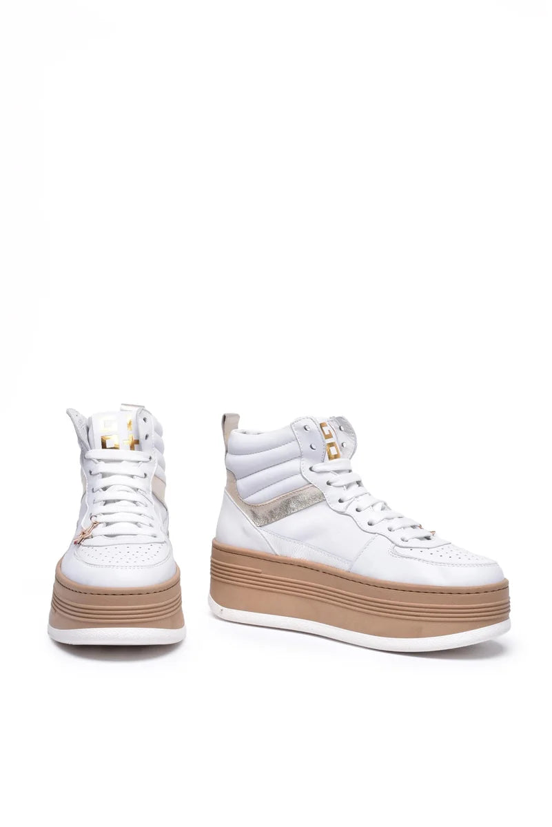 Wedge Basket Sneakers - White