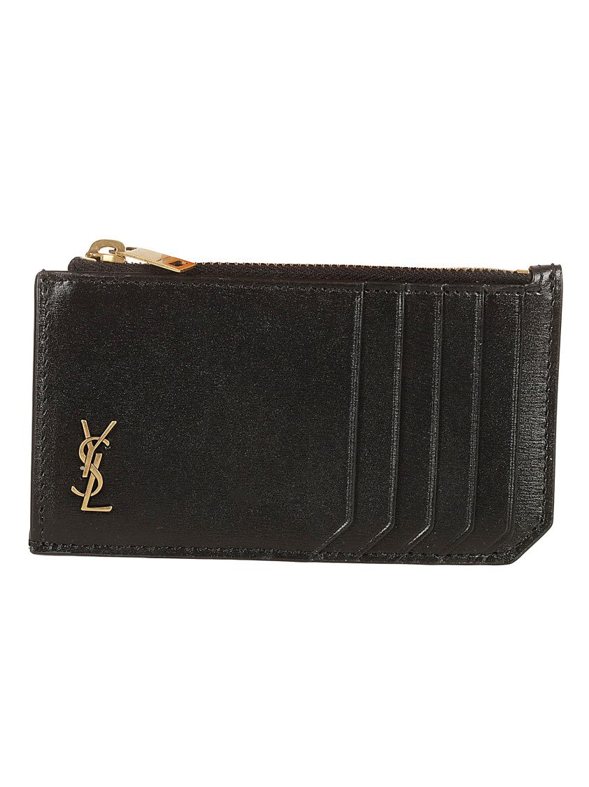 Calfskin Wallet With Zip Closure