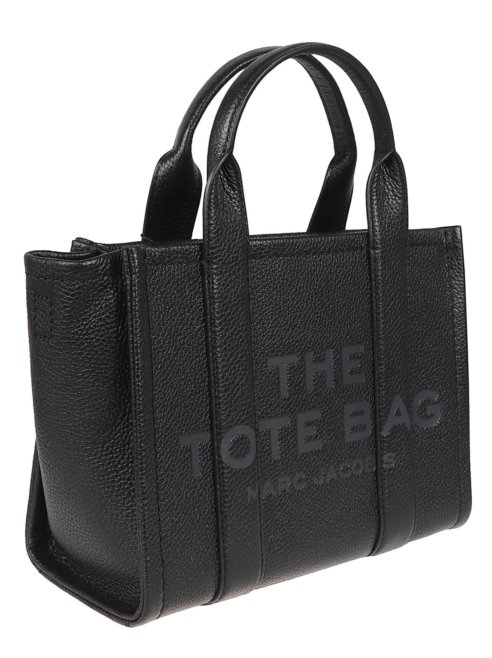 Structured Tote Bag With Pebbled Leather