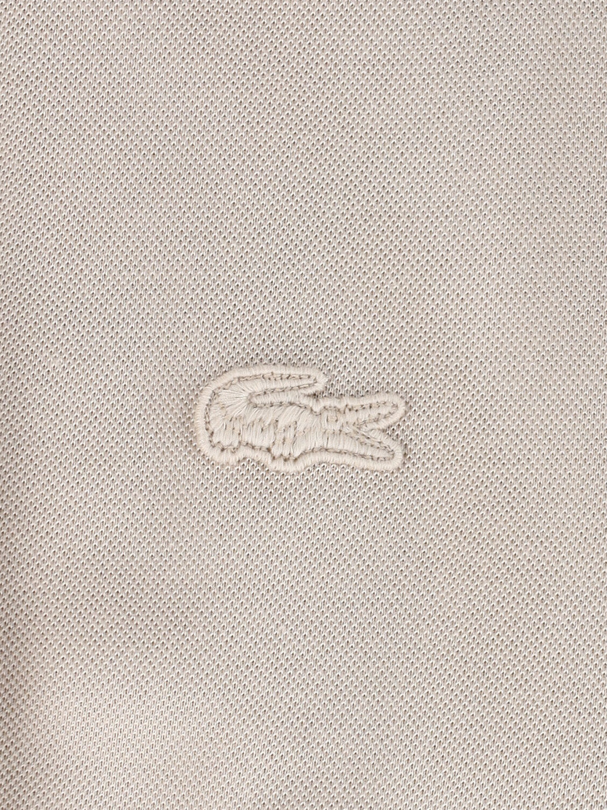 Beige Silk Piqué Classic Polo Shirt