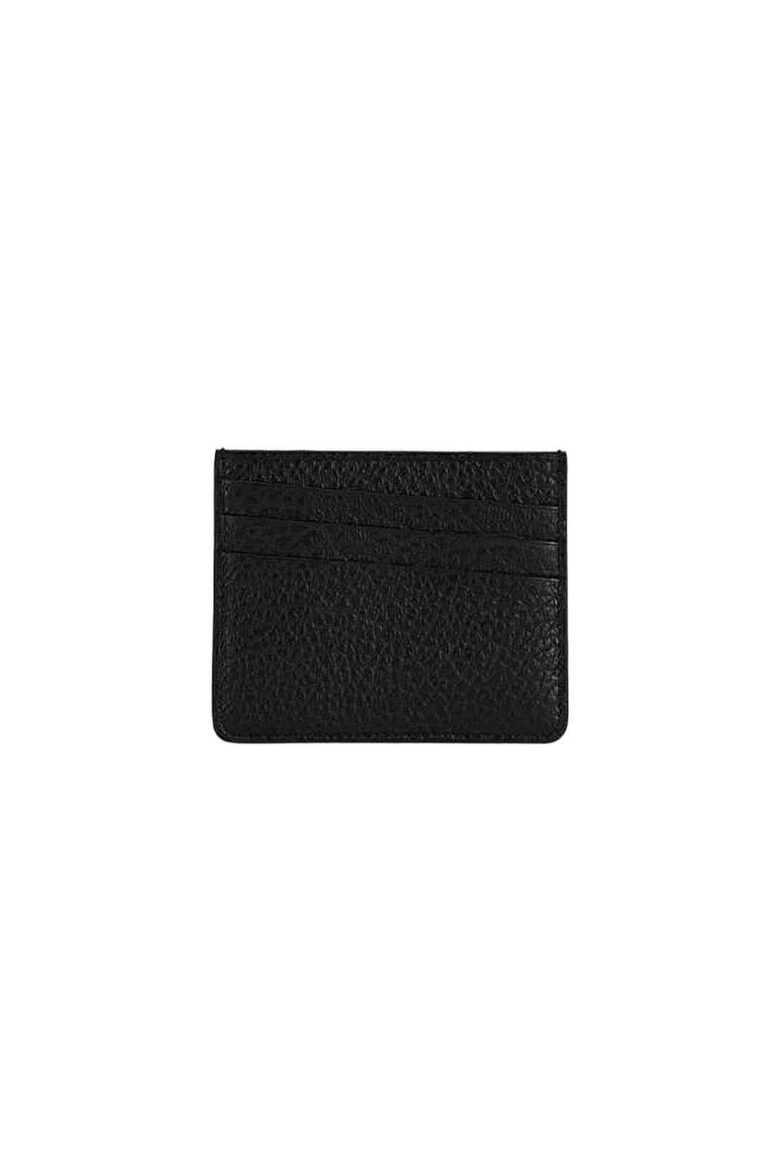 Textured Calf Leather Cardholder with Signature Stitches