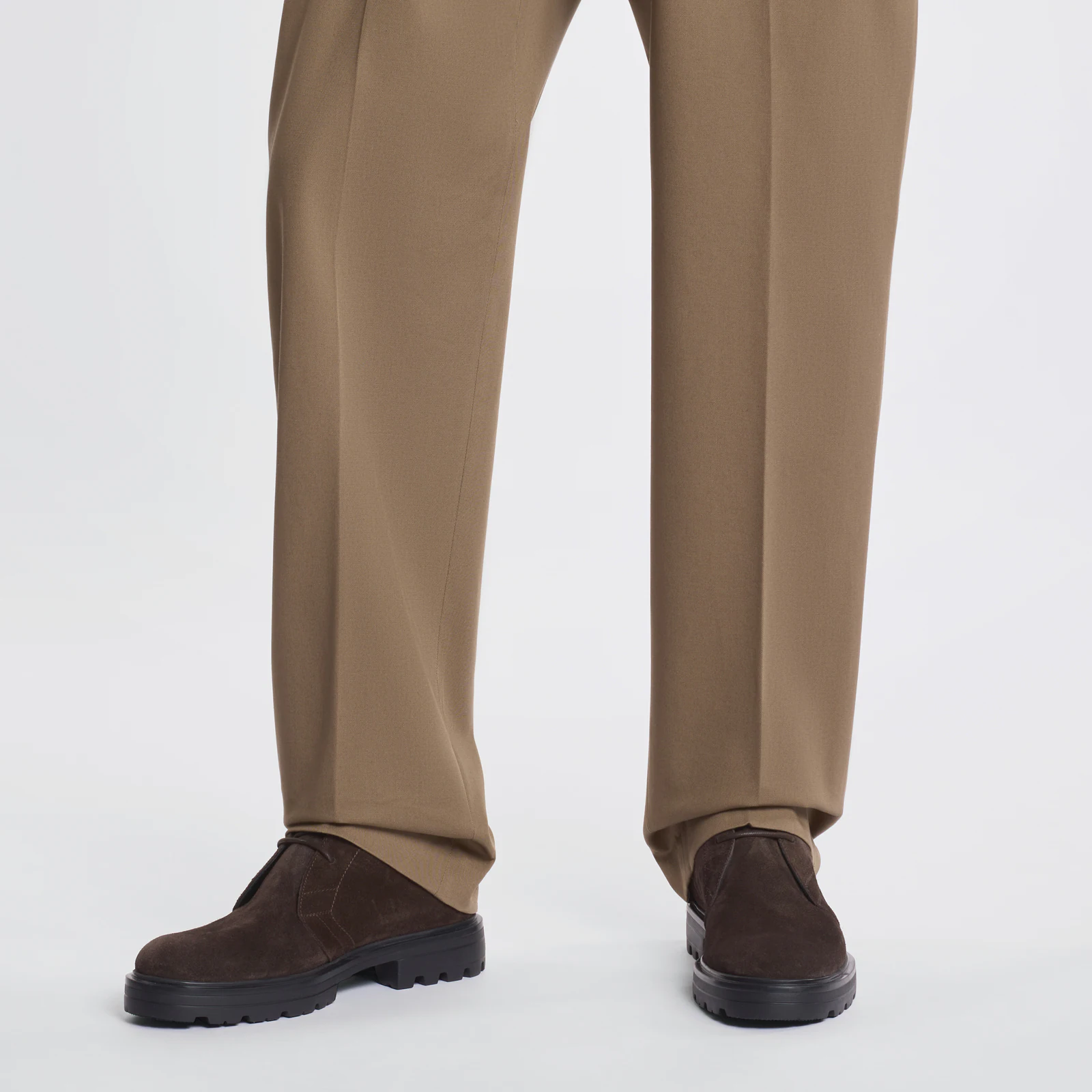 Refined Brown Suede Lace-Up Shoes