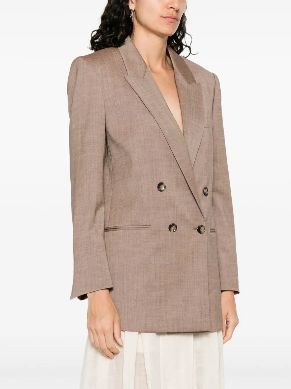 Tailored Neutral Jacket With Classic Silhouette By Philosophy