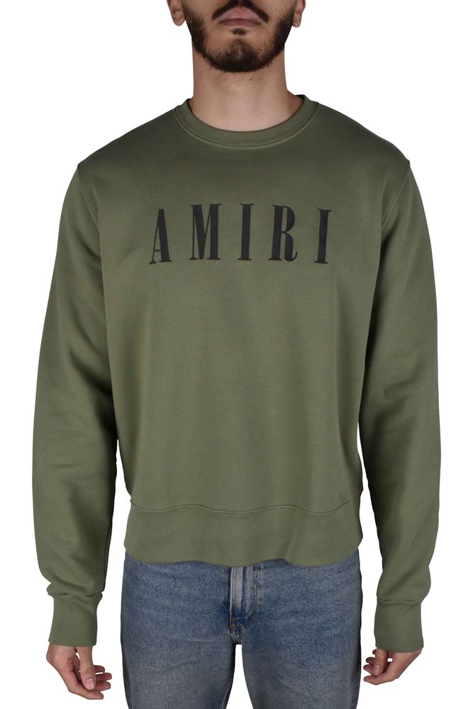 Relaxed Fit Khaki Green Cotton Sweatshirt
