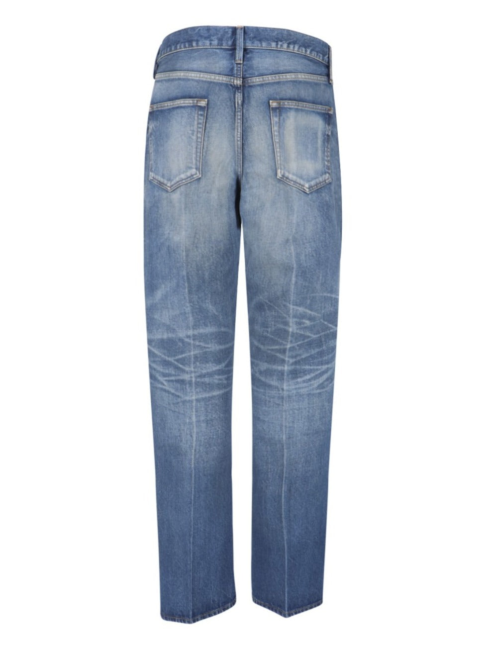 Straight Logo Jeans – Blue
