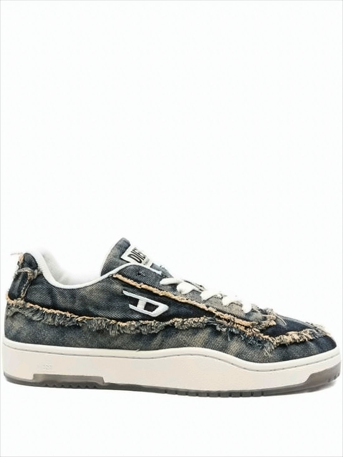 Distressed Denim Low-Top Sneakers