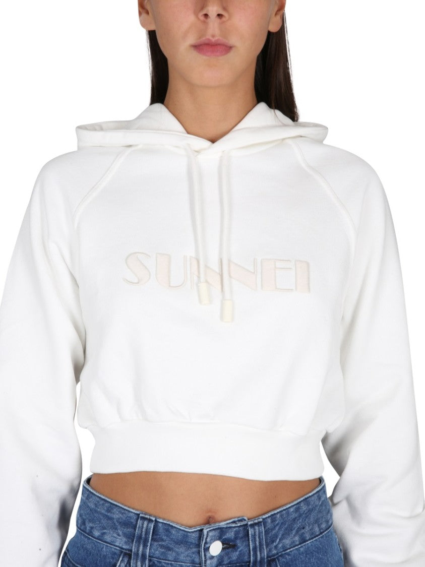Cropped Hoodie With Drawstring