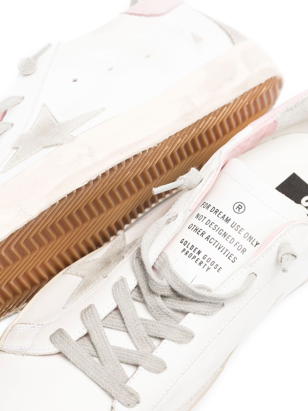 Distressed Low-Top Sneakers With Grey Star Detail