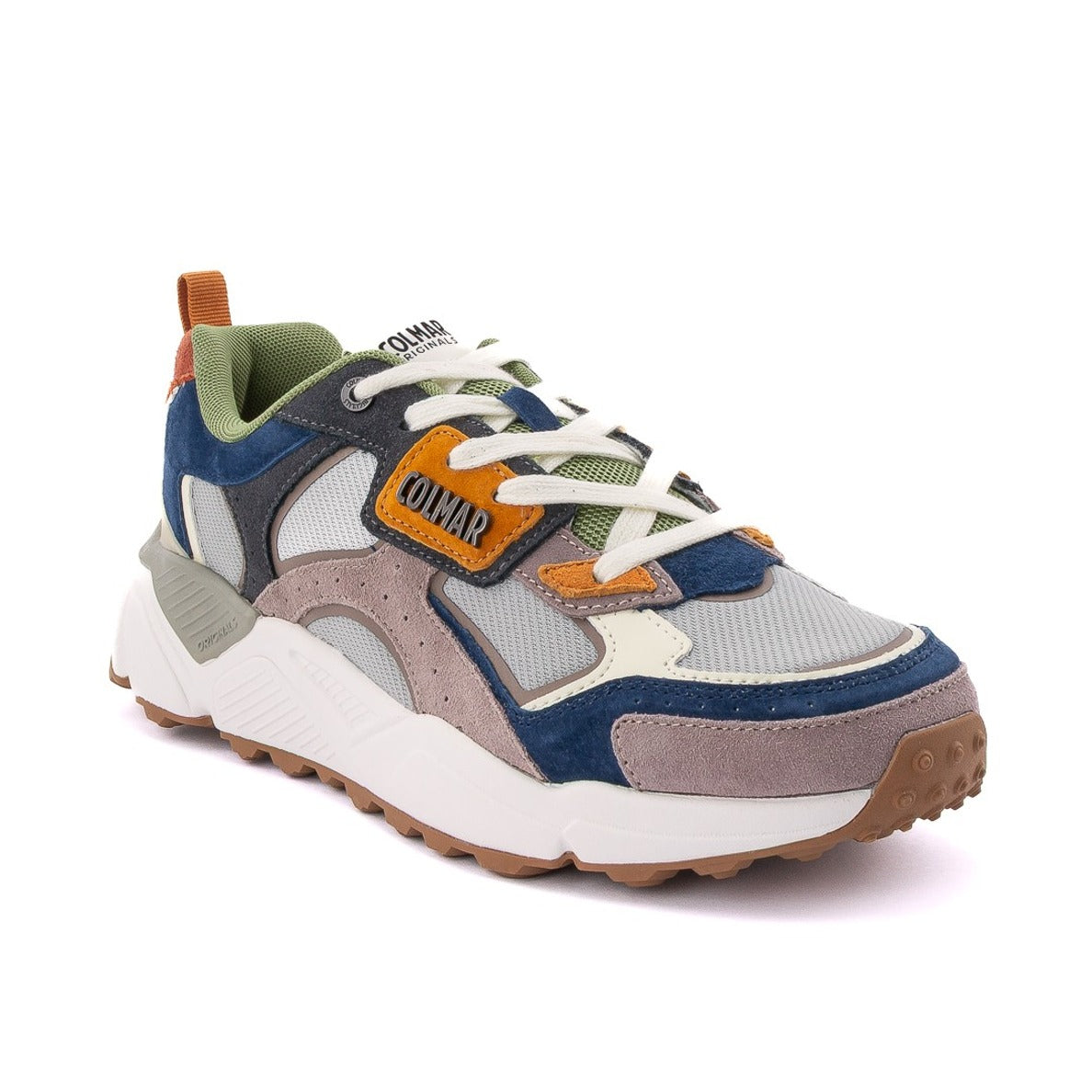 Lightweight Grey Sneakers With Suede Accents