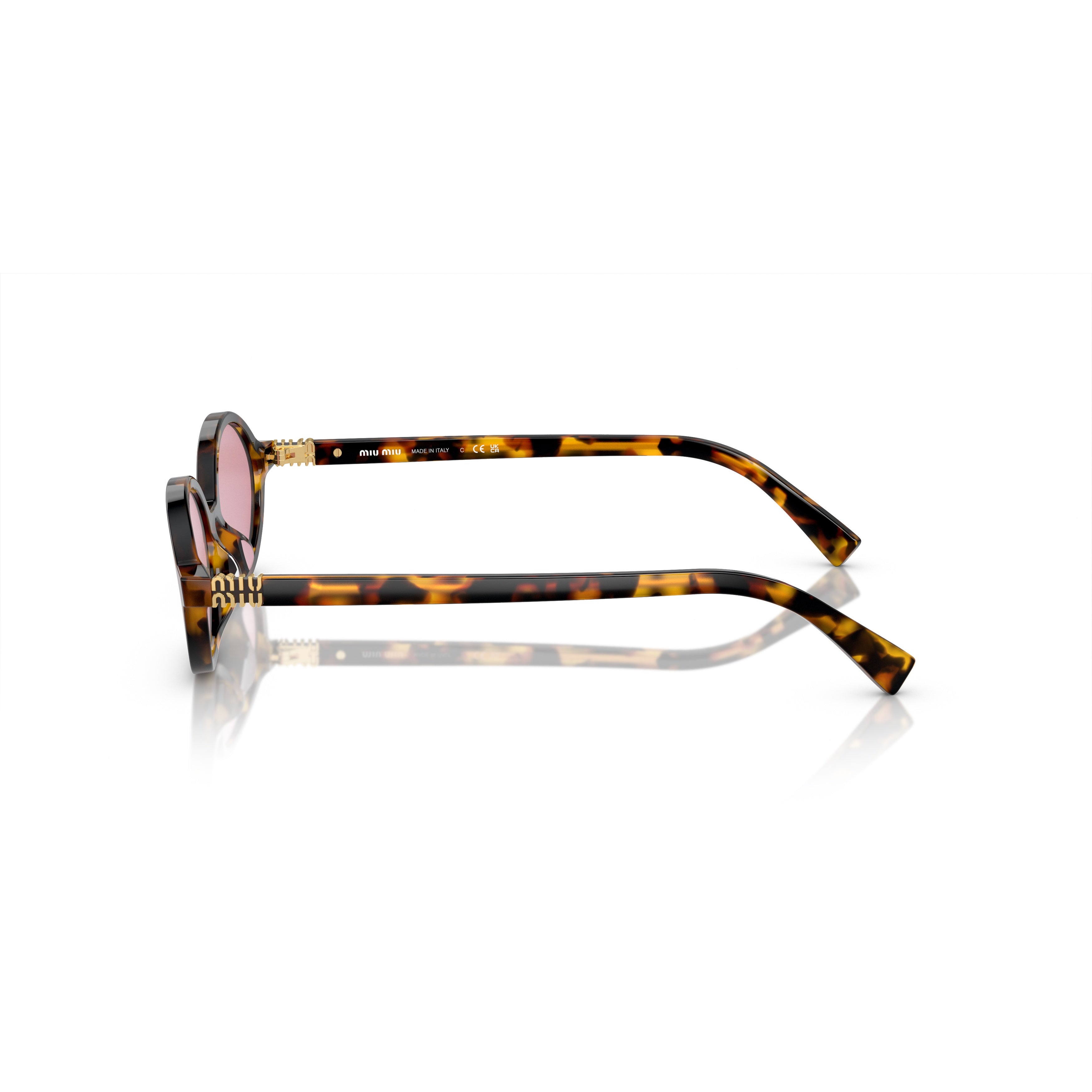0mu 04zs Oval-Shaped Tortoiseshell Acetate Sunglasses